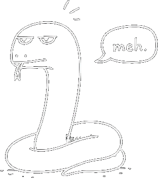 Унылая змея говорит: meh.